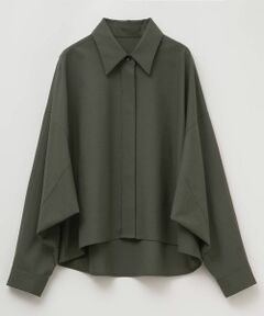 LANVIN en Bleu / ランバン オン ブルー シャツ・ブラウス | ウールトロピカルドルマンフォルムシャツ