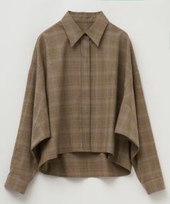 LANVIN en Bleu / ランバン オン ブルー シャツ・ブラウス | ウールトロピカルドルマンフォルムシャツ