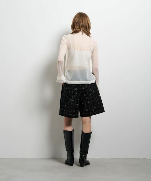 LANVIN en Bleu / ランバン オン ブルー Tシャツ | シアートリコットフリルカフスカットソー | 詳細3