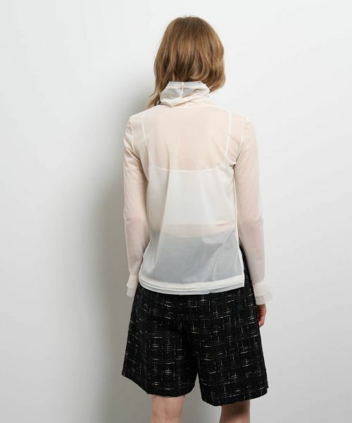 LANVIN en Bleu / ランバン オン ブルー Tシャツ | シアートリコットフリルカフスカットソー | 詳細6