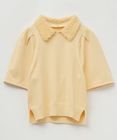 LANVIN en Bleu / ランバン オン ブルー ニット・セーター | フラッグヤーンカラー2wayハーフスリーブニット