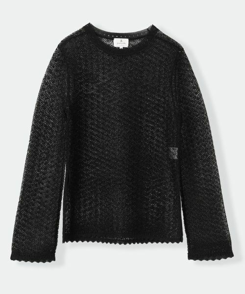 LANVIN en Bleu / ランバン オン ブルー ニット・セーター | ラメレースニット（ブラック）