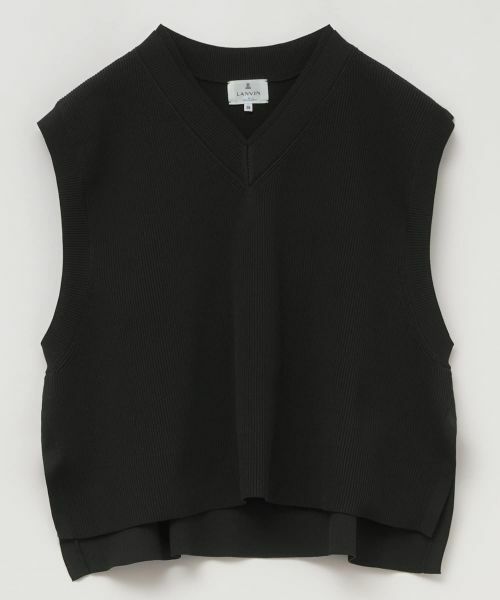 LANVIN en Bleu / ランバン オン ブルー ニット・セーター | Ｖネックニットベスト（ブラック）