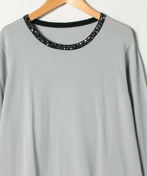LAPINE ROUGE / ラピーヌ ルージュ ニット・セーター | 14G 天竺×ビーズ・スパンコール 刺繍セーター | 詳細2
