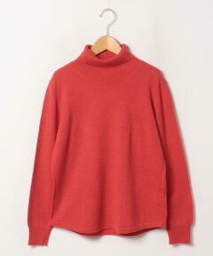 GOBIカシミヤ ケーブル柄 タートルセーター