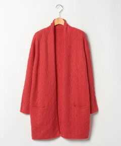 GOBIカシミヤ ケーブル柄カーディガン
