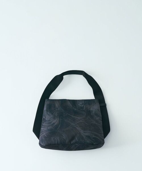 LAQUOH / ラクーオ トートバッグ | マーブル墨流シワンショルダーS（カーキ）