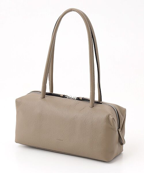 LAQUOH / ラクーオ ショルダーバッグ | オーセンティックレザーミニボストン（ベージュ）