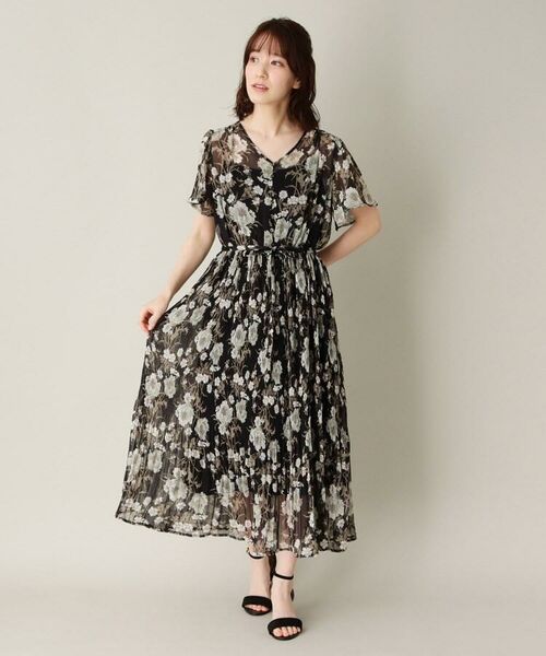 セール シアーフラワーワンピース ロング マキシ丈ワンピース Laura Ashley ローラ アシュレイ ファッション通販 タカシマヤファッションスクエア