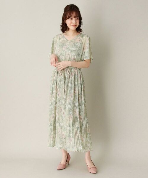 セール シアーフラワーワンピース ロング マキシ丈ワンピース Laura Ashley ローラ アシュレイ ファッション通販 タカシマヤファッションスクエア