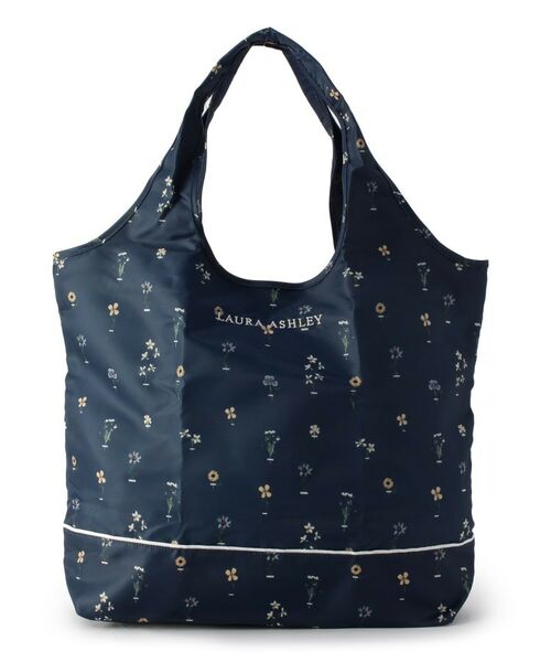 LAURA ASHLEY / ローラ アシュレイ エコバッグ | プレスドプラワー柄 収納バッグ付きマイバッグ | 詳細13