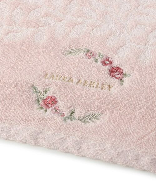 LAURA ASHLEY / ローラ アシュレイ バスグッズ | ◆無撚糸リーフ柄バスタオル | 詳細3