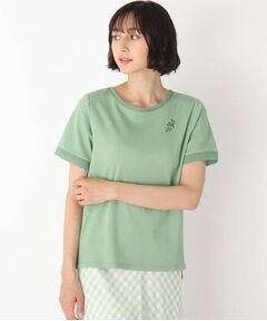 【洗える】ブランブル ロゴシフォントリムTシャツ