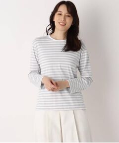 さき染め　ボーダー長袖Tシャツ