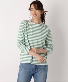 さき染め　ボーダー長袖Tシャツ