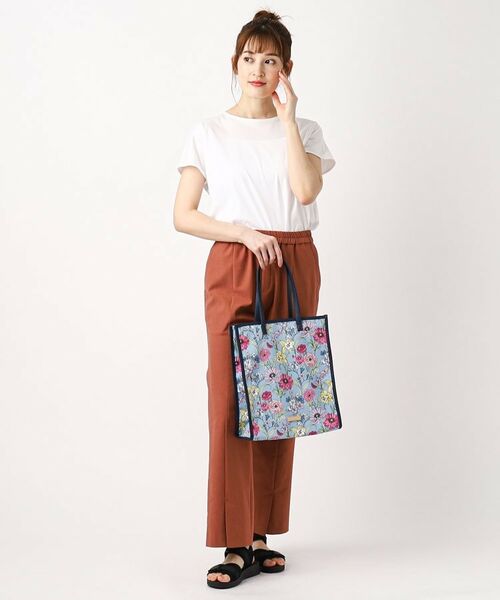 LAURA ASHLEY / ローラ アシュレイ トートバッグ | 【70周年セレブレーティングプリント】ギリー柄 スクエアトートバッグ | 詳細14