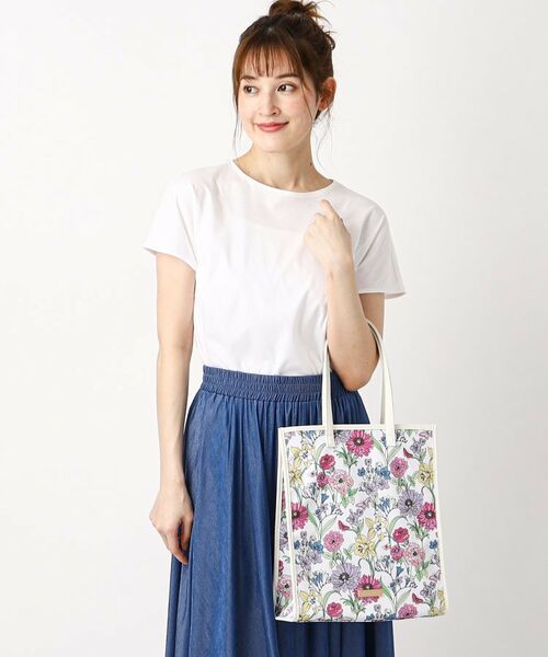 LAURA ASHLEY / ローラ アシュレイ トートバッグ | 【70周年セレブレーティングプリント】ギリー柄 スクエアトートバッグ | 詳細9