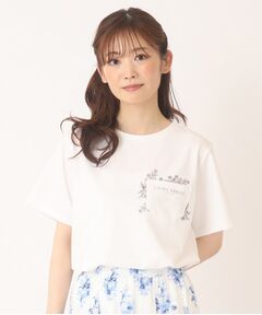 【接触冷感/洗える】ブランブル柄ポケットTシャツ