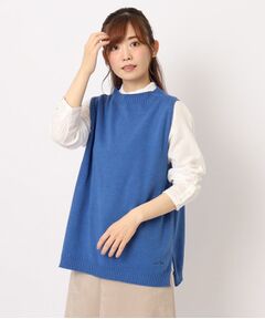 LAURA ASHLEY / ローラ アシュレイ ベスト | 【カラー追加／コットンカシミヤ／日本製／ワンマイルウエア】ニットベスト