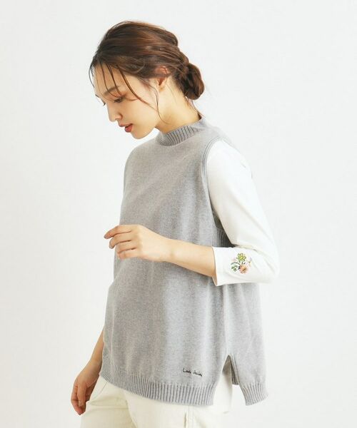 LAURA ASHLEY / ローラ アシュレイ ベスト | 【カラー追加／コットンカシミヤ／日本製／ワンマイルウエア】ニットベスト | 詳細20