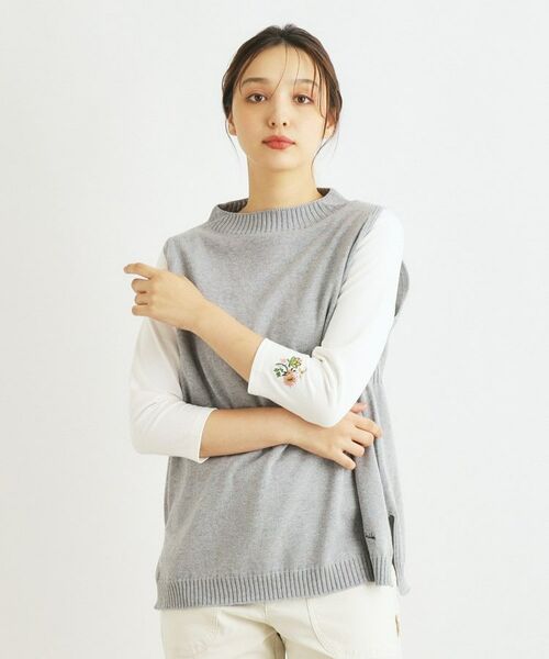 LAURA ASHLEY / ローラ アシュレイ ベスト | 【カラー追加／コットンカシミヤ／日本製／ワンマイルウエア】ニットベスト | 詳細21