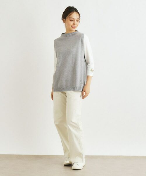 LAURA ASHLEY / ローラ アシュレイ ベスト | 【カラー追加／コットンカシミヤ／日本製／ワンマイルウエア】ニットベスト | 詳細22