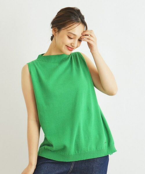 LAURA ASHLEY / ローラ アシュレイ ベスト | 【カラー追加／コットンカシミヤ／日本製／ワンマイルウエア】ニットベスト | 詳細24