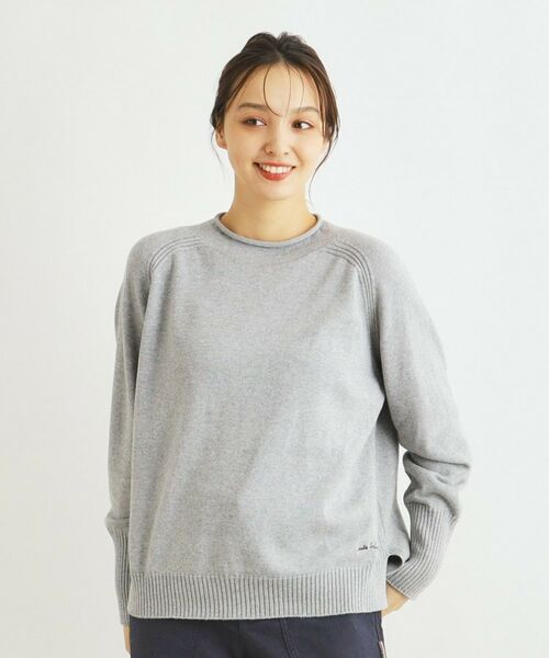 LAURA ASHLEY / ローラ アシュレイ カットソー | 【カラー追加／コットンカシミヤ／日本製／ワンマイルウエア】ニットプルオーバー | 詳細21