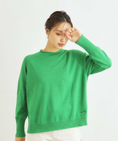 LAURA ASHLEY / ローラ アシュレイ カットソー | 【カラー追加／コットンカシミヤ／日本製／ワンマイルウエア】ニットプルオーバー | 詳細24