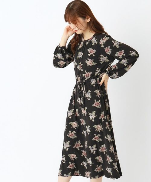 LAURA ASHLEY / ローラ アシュレイ ミニ丈・ひざ丈ワンピース | 【大好評！限定着数　再々入荷！WEB限定/洗える】イーナズガーデン柄 ジャージーワンピース | 詳細10