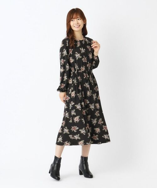 LAURA ASHLEY / ローラ アシュレイ ミニ丈・ひざ丈ワンピース | 【大好評！限定着数　再々入荷！WEB限定/洗える】イーナズガーデン柄 ジャージーワンピース | 詳細11