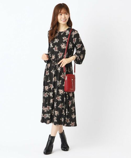 LAURA ASHLEY / ローラ アシュレイ ミニ丈・ひざ丈ワンピース | 【大好評！限定着数　再々入荷！WEB限定/洗える】イーナズガーデン柄 ジャージーワンピース | 詳細12