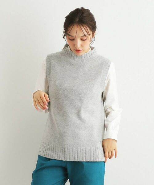 LAURA ASHLEY / ローラ アシュレイ ニット・セーター | 【カラー追加/日本製/ワンマイルウエア】ソフトウール混ベスト | 詳細20