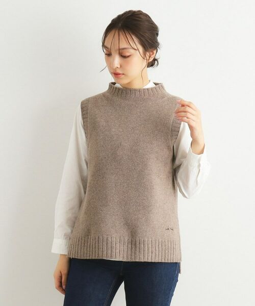 LAURA ASHLEY / ローラ アシュレイ ニット・セーター | 【カラー追加/日本製/ワンマイルウエア】ソフトウール混ベスト | 詳細23