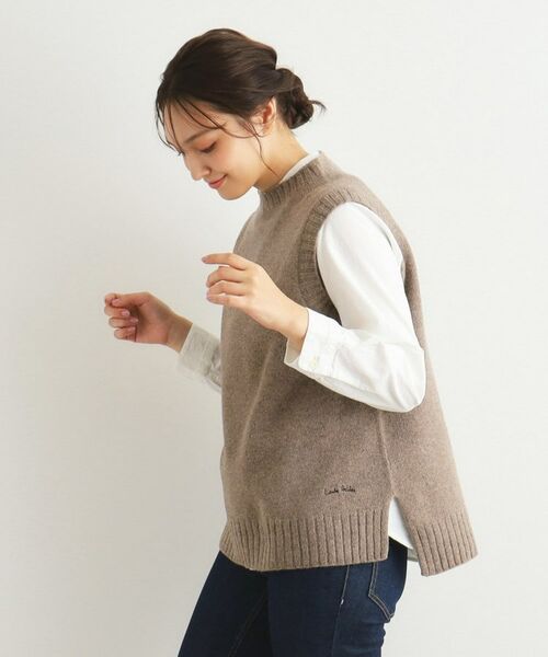 LAURA ASHLEY / ローラ アシュレイ ニット・セーター | 【カラー追加/日本製/ワンマイルウエア】ソフトウール混ベスト | 詳細24