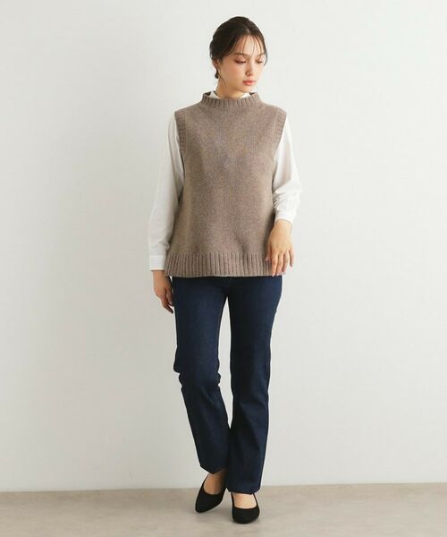 LAURA ASHLEY / ローラ アシュレイ ニット・セーター | 【カラー追加/日本製/ワンマイルウエア】ソフトウール混ベスト | 詳細25