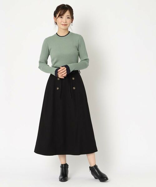 LAURA ASHLEY / ローラ アシュレイ スカート | ボックス型前ボタンスカート | 詳細10