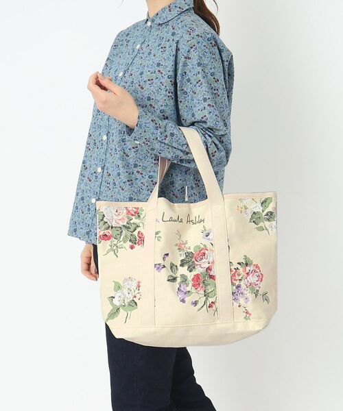 LAURA ASHLEY / ローラ アシュレイ トートバッグ | ローズモア柄 トートバッグ M | 詳細8