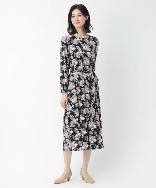 LAURA ASHLEY / ローラ アシュレイ ロング・マキシ丈ワンピース | 【人気柄！WEB限定デザイン／洗える／ジャージ素材／同柄アイテムあり】リディア柄ワンピース | 詳細3