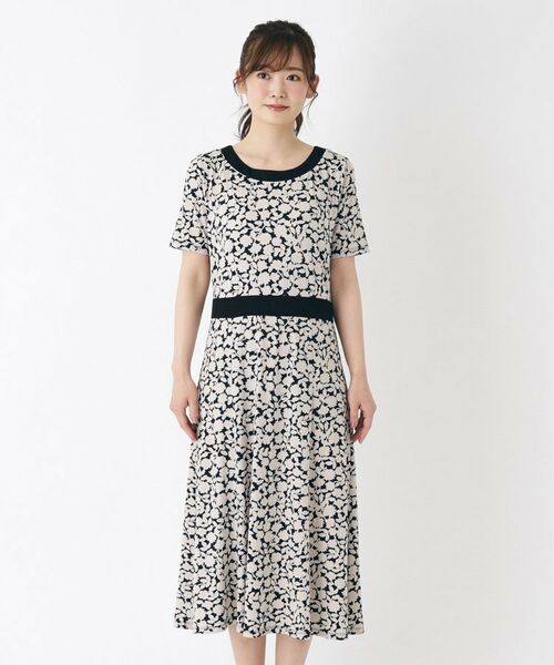 LAURA ASHLEY / ローラ アシュレイ ミニ丈・ひざ丈ワンピース | 【WEB限定／ジャージ素材／同柄アイテムあり】シャドウ フローラル柄 ワンピース | 詳細5