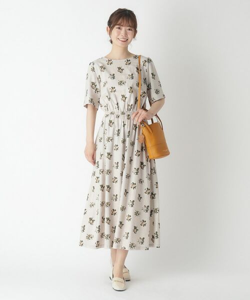 LAURA ASHLEY / ローラ アシュレイ ロング・マキシ丈ワンピース | 【リネン混/洗える/ウエストゴム】エルギン柄　ワンピース | 詳細3