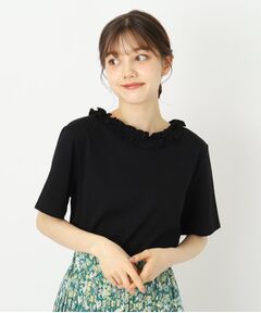 【2WAY/日本製/6color/WEB限定カラー追加/コットン100％】フリルカラーTシャツ