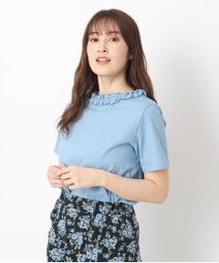 【2WAY/日本製/6color/WEB限定カラー追加/コットン100％】フリルカラーTシャツ