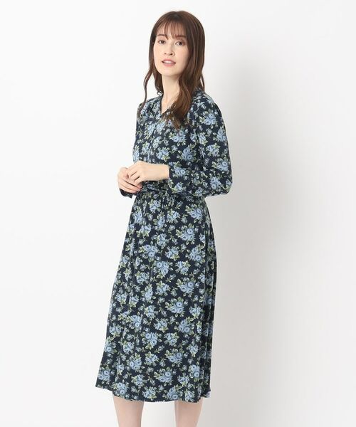 LAURA ASHLEY / ローラ アシュレイ ミニ丈・ひざ丈ワンピース | 【WEB限定／洗える/ジャージ素材／同柄アイテムあり】バンバリー柄ワンピース | 詳細2