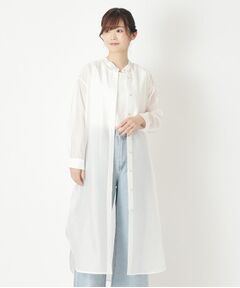 【シアー素材／羽織り】ロングシャツ