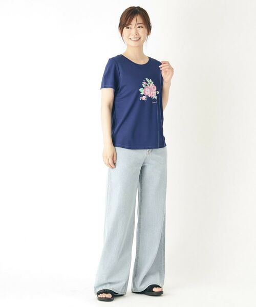 LAURA ASHLEY / ローラ アシュレイ Tシャツ | 【大人気！接触冷感/4color/Lサイズあり】バンバリー柄 プリントTシャツ | 詳細11