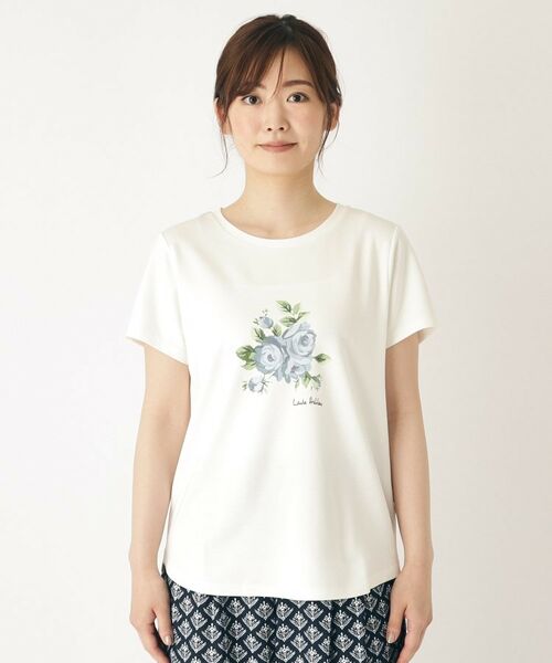 LAURA ASHLEY / ローラ アシュレイ Tシャツ | 【大人気！接触冷感/4color/Lサイズあり】バンバリー柄 プリントTシャツ | 詳細17