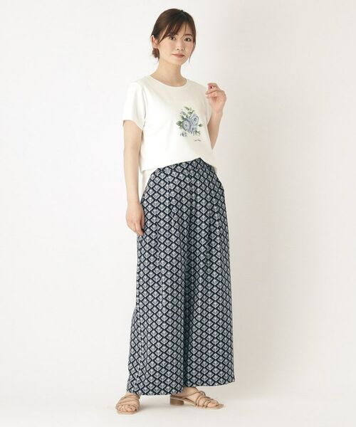 LAURA ASHLEY / ローラ アシュレイ Tシャツ | 【大人気！接触冷感/4color/Lサイズあり】バンバリー柄 プリントTシャツ | 詳細2