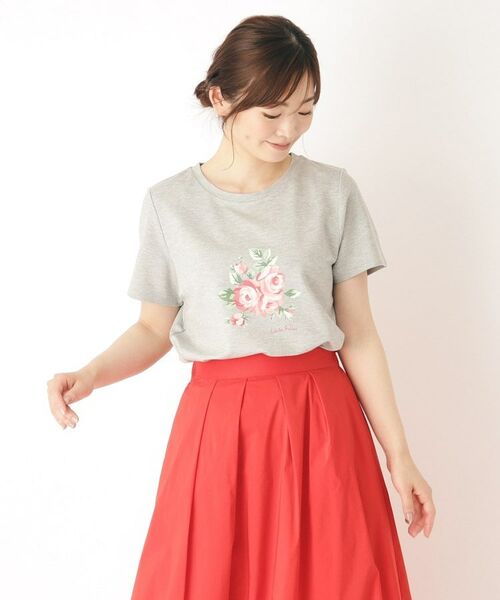 LAURA ASHLEY / ローラ アシュレイ Tシャツ | 【大人気！接触冷感/4color/Lサイズあり】バンバリー柄 プリントTシャツ | 詳細5