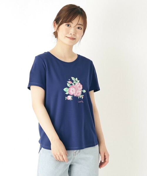 LAURA ASHLEY / ローラ アシュレイ Tシャツ | 【大人気！接触冷感/4color/Lサイズあり】バンバリー柄 プリントTシャツ | 詳細9